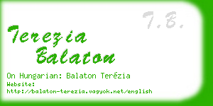 terezia balaton business card